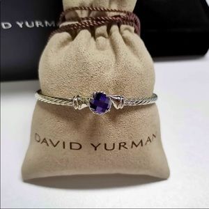 David Yurman Cable Bracelet with Amethyst